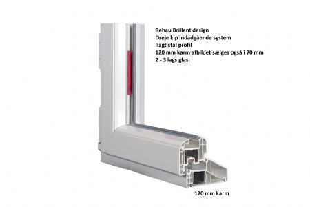 Plastik drejekip dør - 3 glas